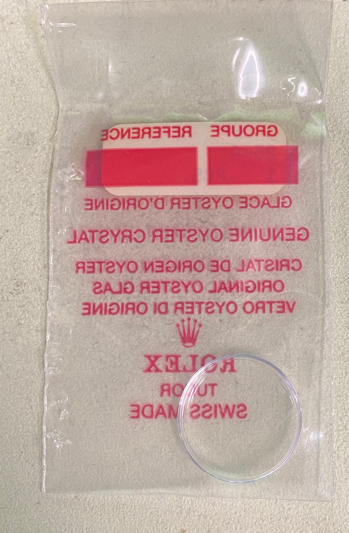 Rolex Crystal Part #25-4 Acrylic