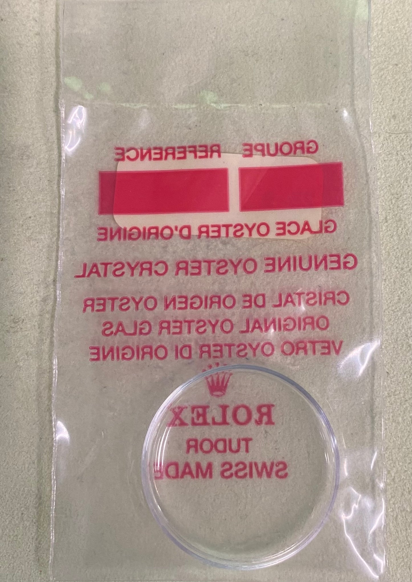 Rolex Crystal Part #25-9 Acrylic