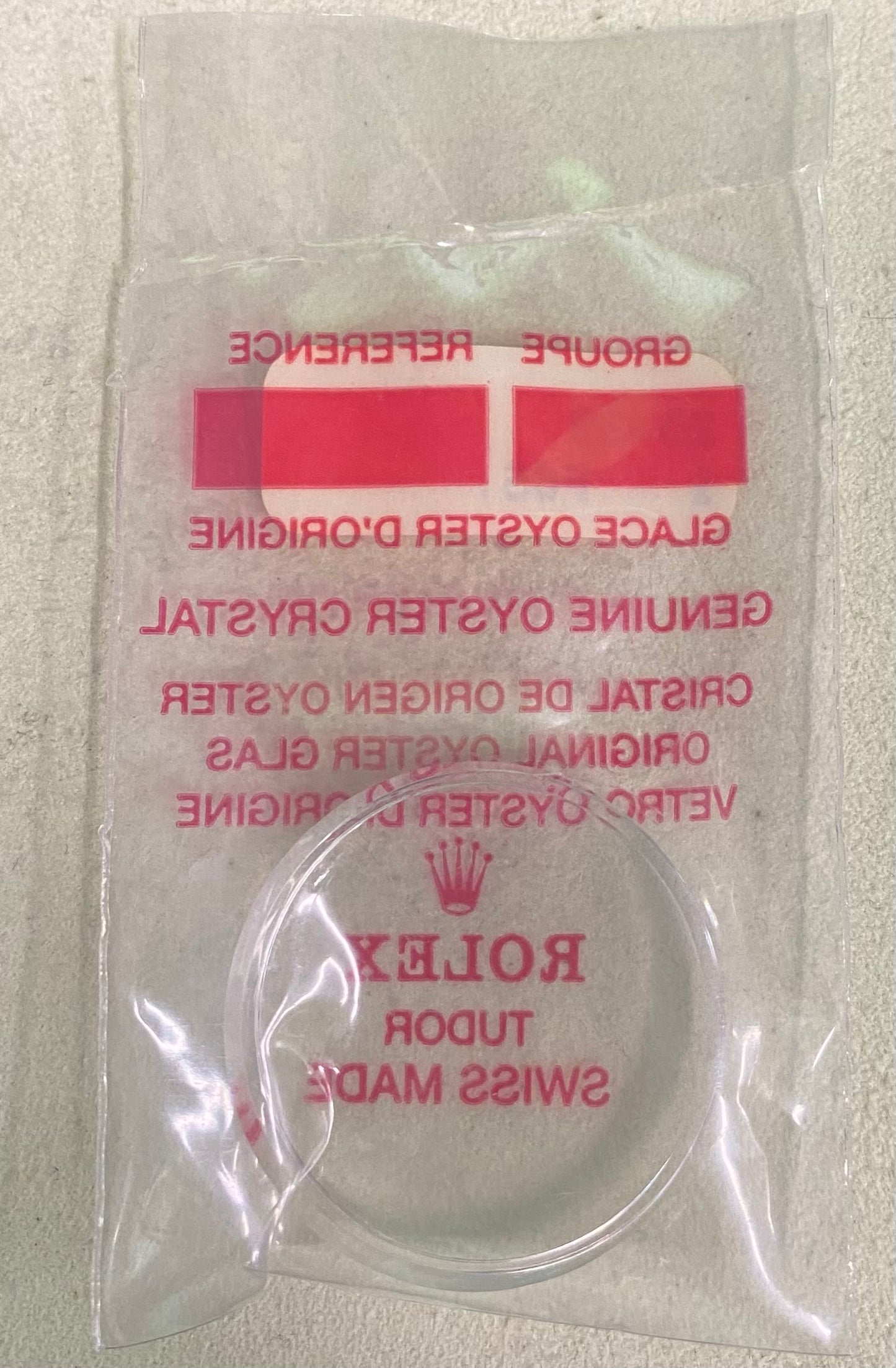 Rolex Crystal Part #25-39 Acrylic