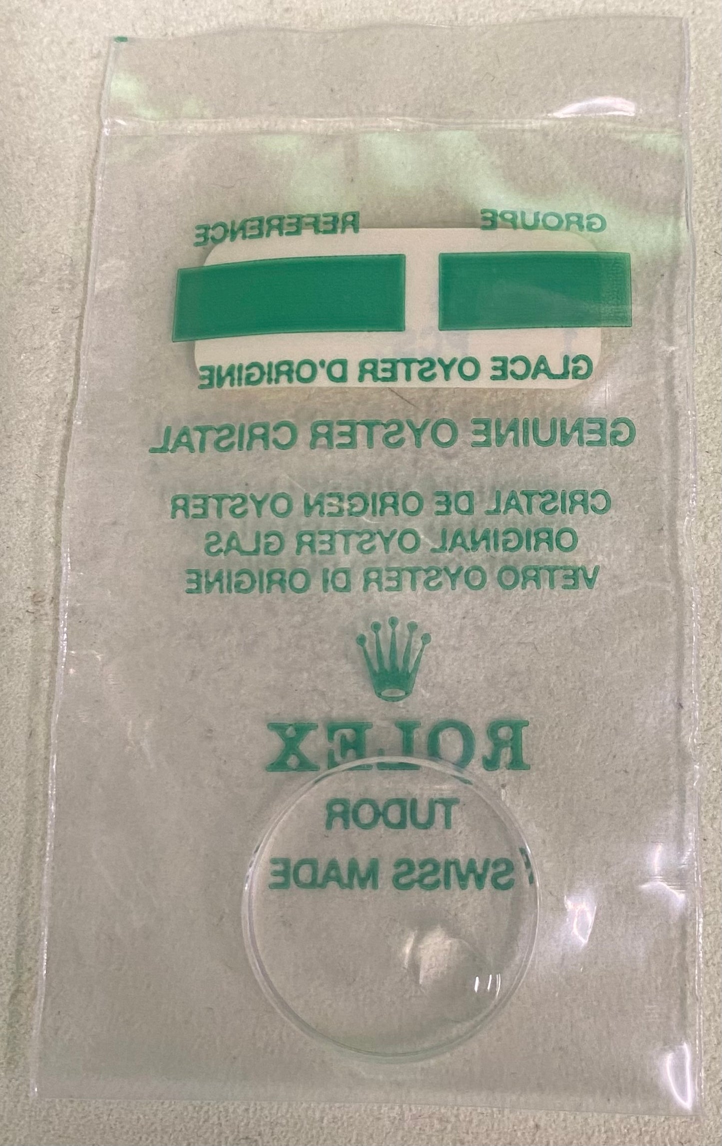 Rolex Crystal Part #25-101 Acrylic
