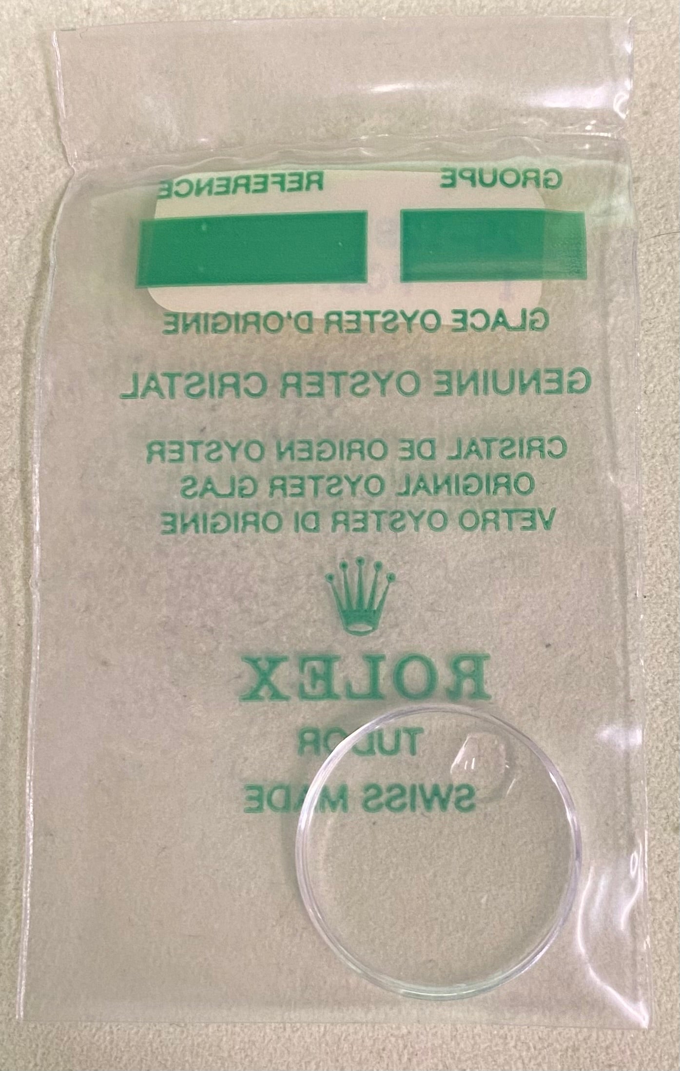 Rolex Crystal Part #25-129 Acrylic