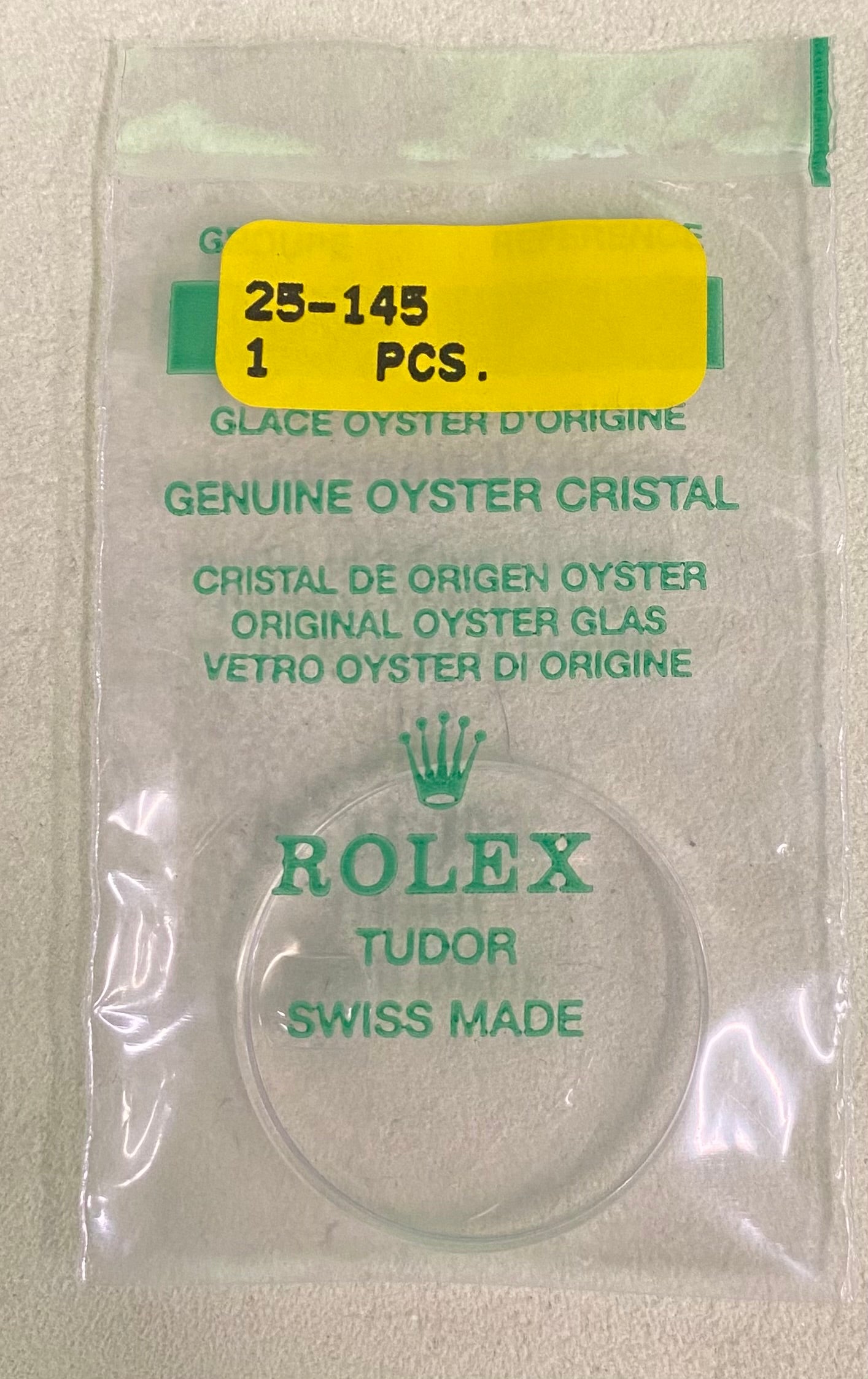 Rolex Crystal Part #25-145 Acrylic
