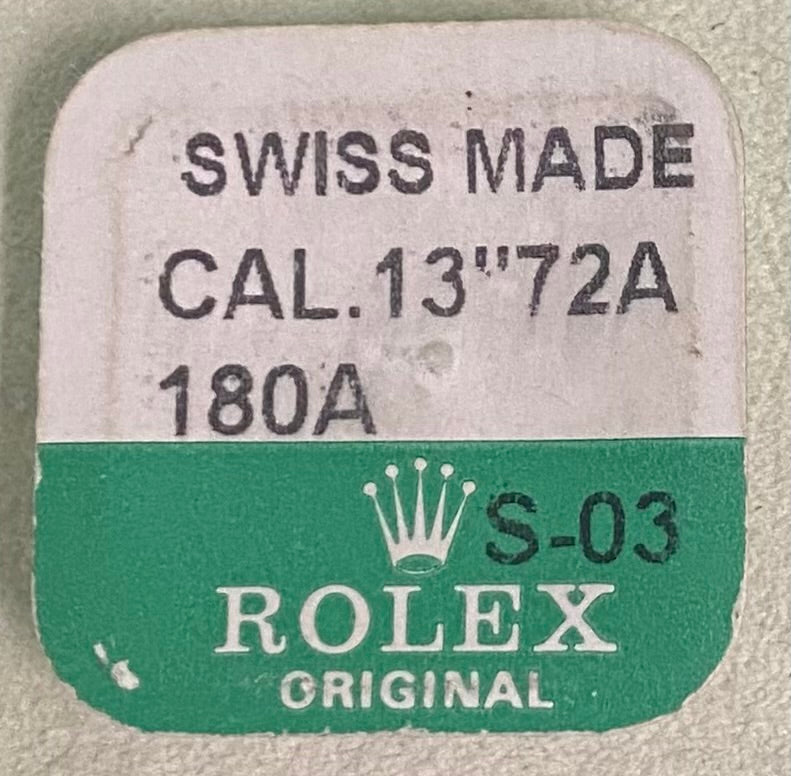 Rolex Caliber 13"72 A Part #180A Barrel With Arbor