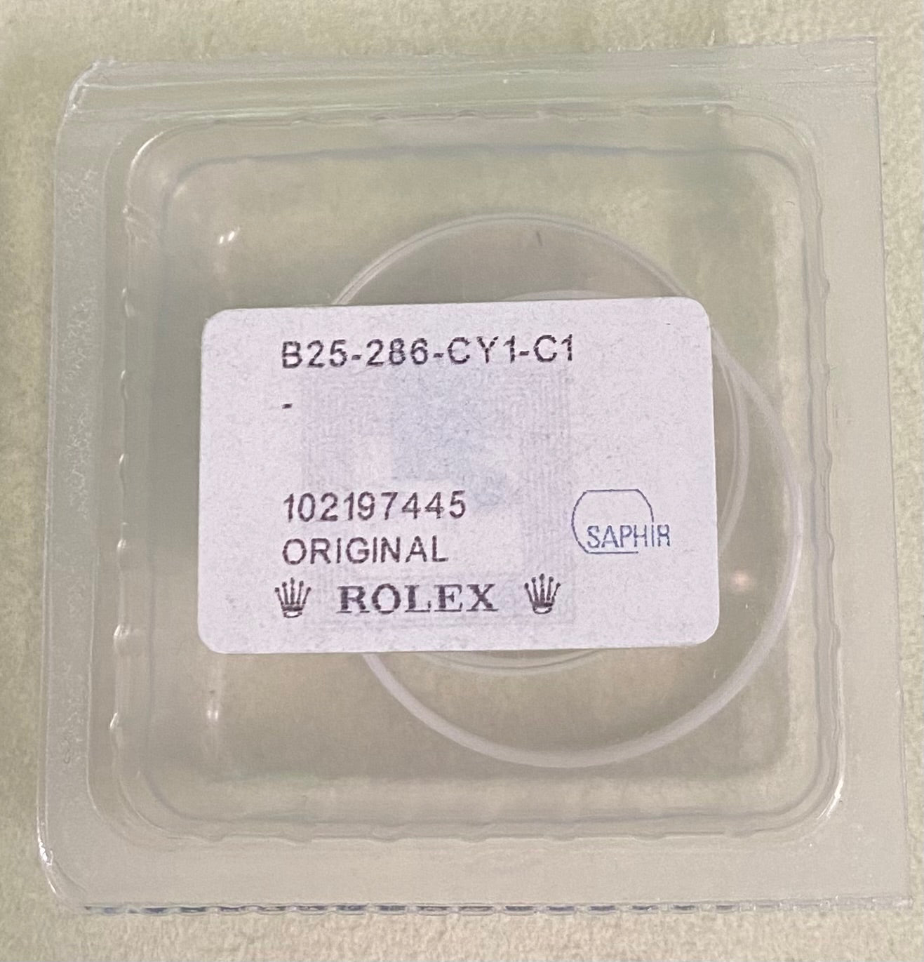 Rolex Crystal Part #25-286-CY1-C1